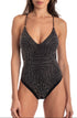 Einteiliger Badeanzug mit Strass Bronzo PIN-UP STARS